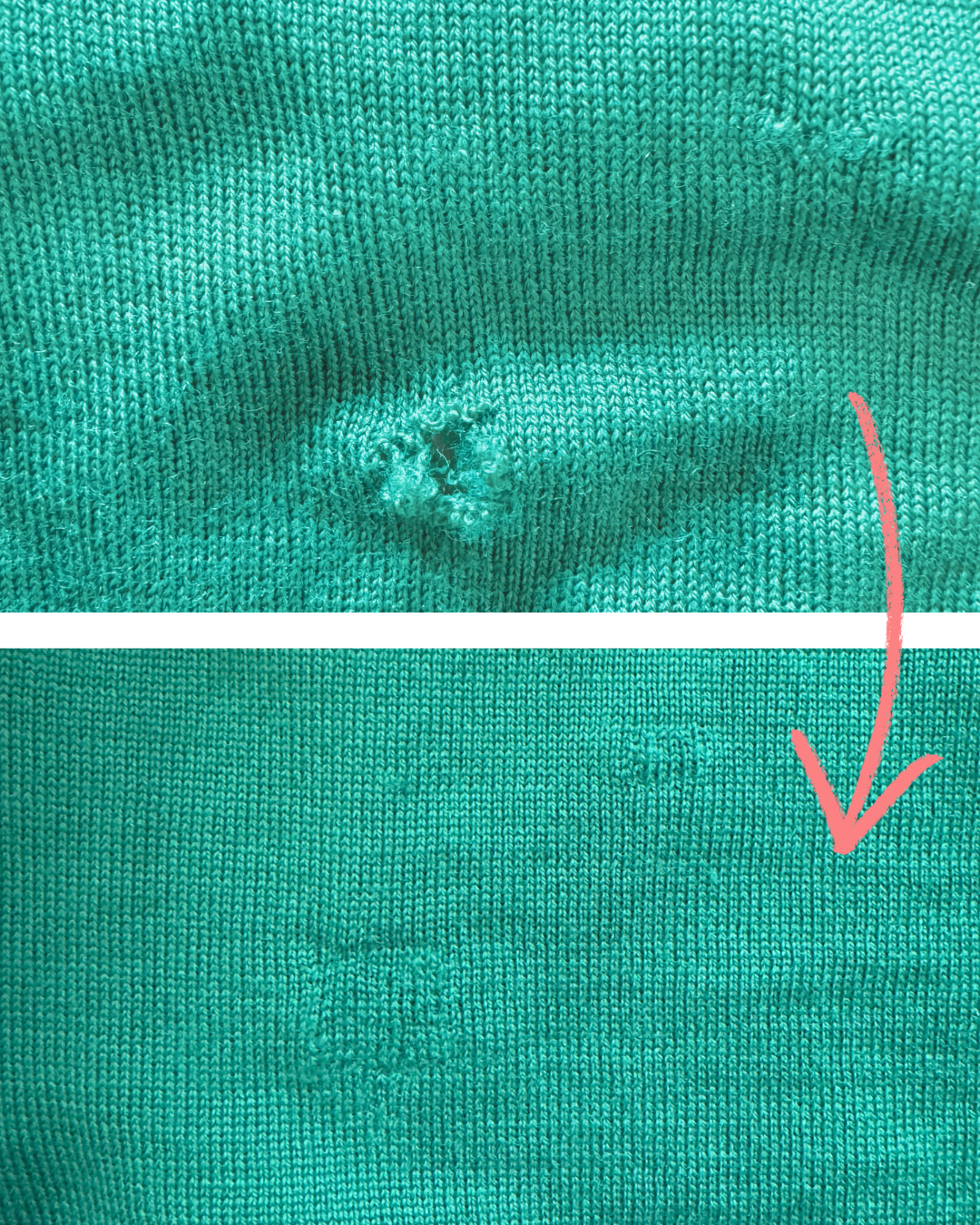 【セーターの修理事例】ハイゲージニット